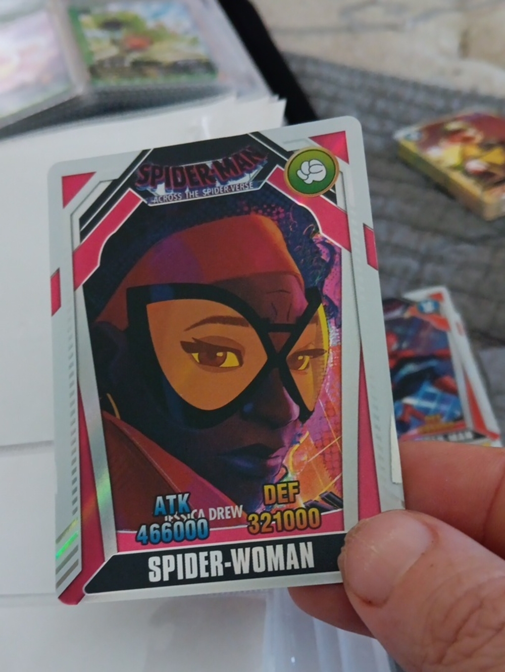 Marvel Spider-Woman Trading Card - Pink, Yellow, Black